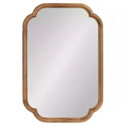 Kirklands Home Decorative Mirrors|Rustic Wood Scallop Wall Mirror