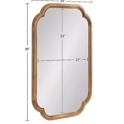 Kirklands Home Decorative Mirrors|Rustic Wood Scallop Wall Mirror