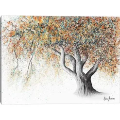 Kirklands Home Canvas Art|Rusty Autumn Tree Canvas Art Print Orange