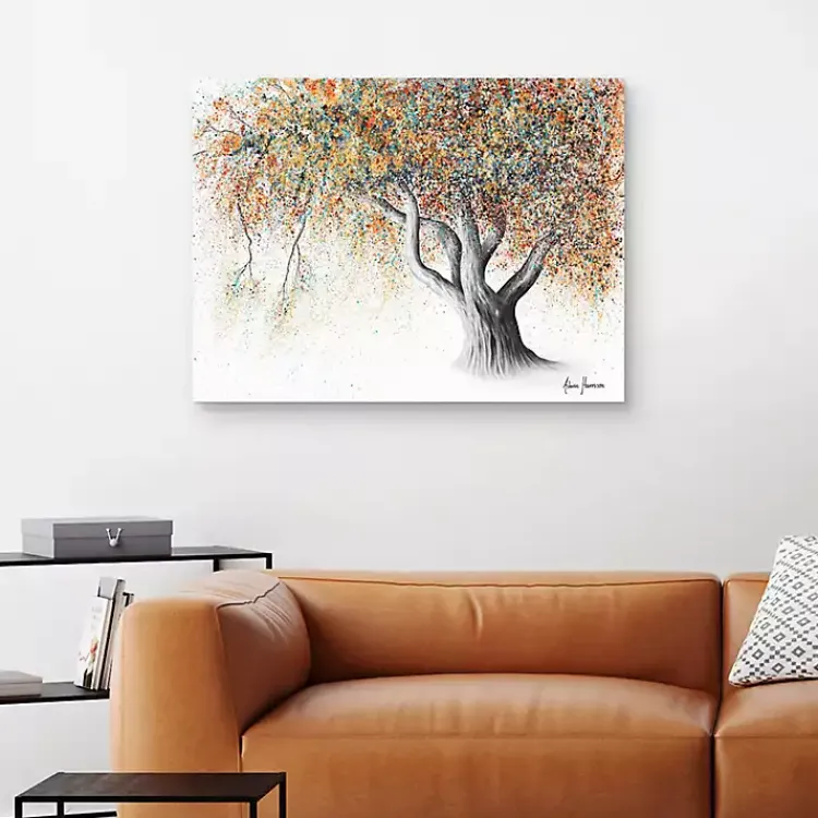 Kirklands Home Canvas Art|Rusty Autumn Tree Canvas Art Print Orange