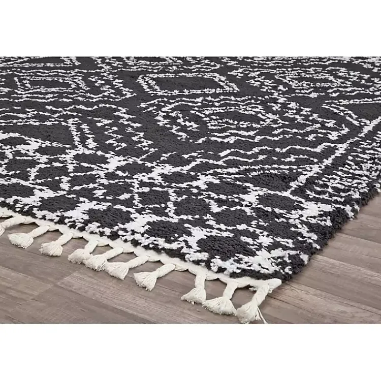 Kirklands Home Area Rugs|Sable and White Moon Area Rug, 5x7 Black