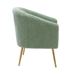 Kirklands Home Accent Chairs|Sage Contemporary Barrel Accent Chair Green