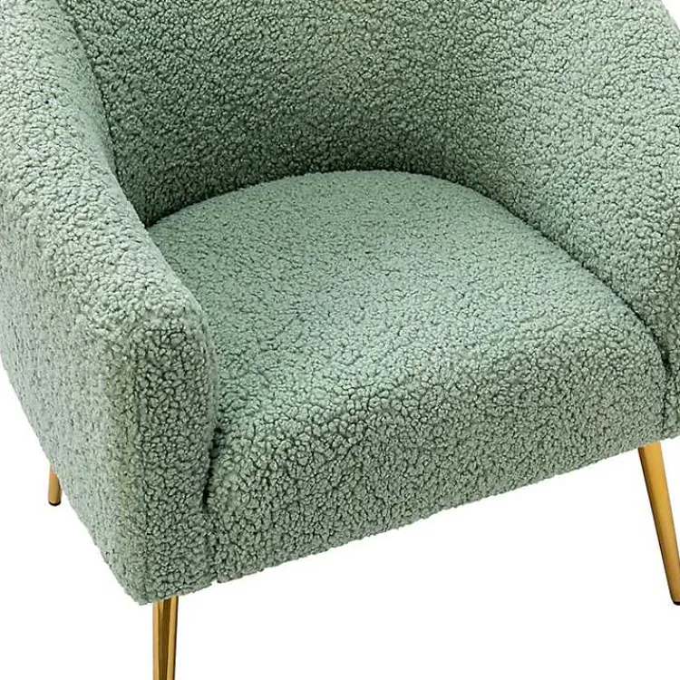 Kirklands Home Accent Chairs|Sage Contemporary Barrel Accent Chair Green