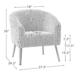 Kirklands Home Accent Chairs|Sage Contemporary Barrel Accent Chair Green