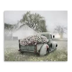 Kirklands Home Canvas Art|Sage Flower Truck Canvas Art Print, 30x24 in.