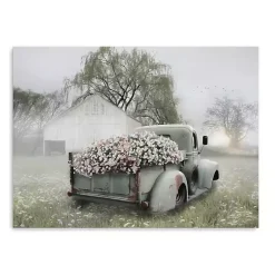 Kirklands Home Canvas Art|Sage Flower Truck Canvas Art Print, 40x30 in.