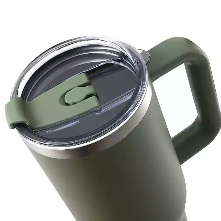 Kirklands Home Glassware & Drinkware|Sage 40 oz. Insulated Travel Tumbler Green