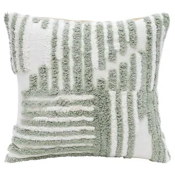 Hot Sage Geometric Shag Throw Pillow Pillows