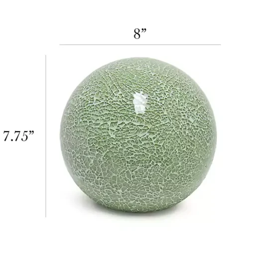 Kirklands Home Table Lamps|Sage Mosaic Ball Table Lamp Green