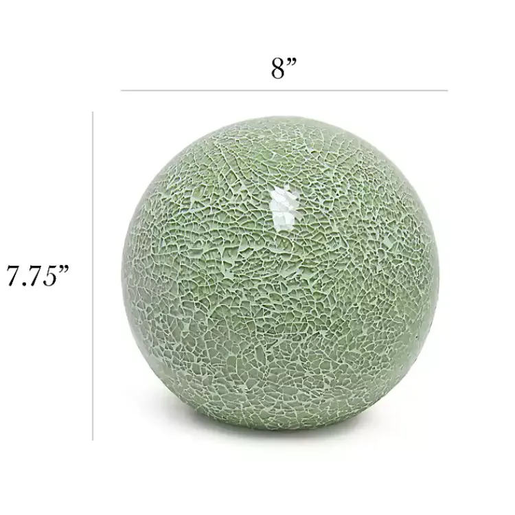 Kirklands Home Table Lamps|Sage Mosaic Ball Table Lamp Green
