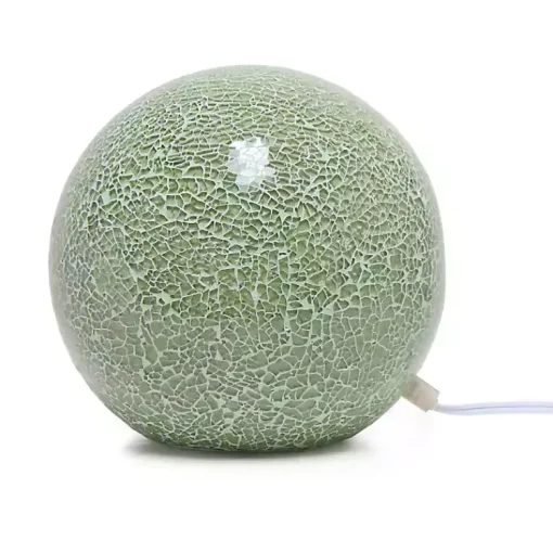 Kirklands Home Table Lamps|Sage Mosaic Ball Table Lamp Green