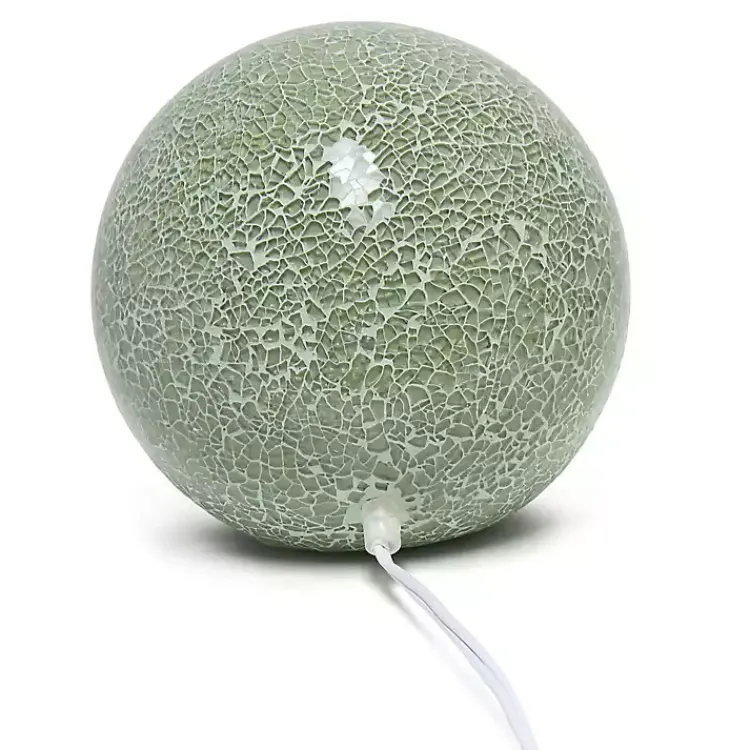 Kirklands Home Table Lamps|Sage Mosaic Ball Table Lamp Green
