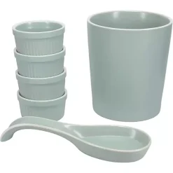 Kirklands Home Kitchen Accessories|Sage Katy 6-pc. Kitchen Accessories Set Green