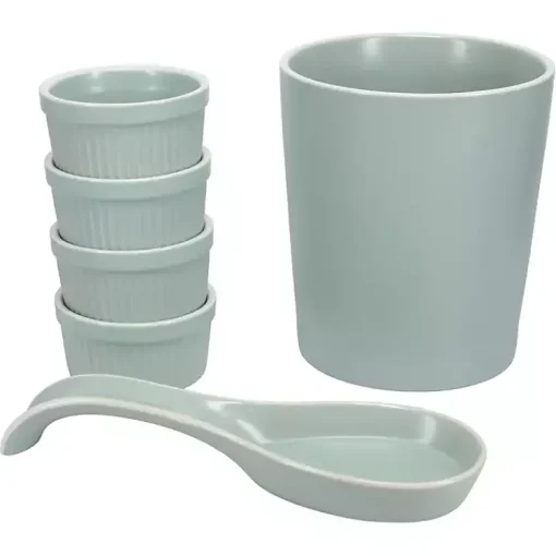 Kirklands Home Kitchen Accessories|Sage Katy 6-pc. Kitchen Accessories Set Green
