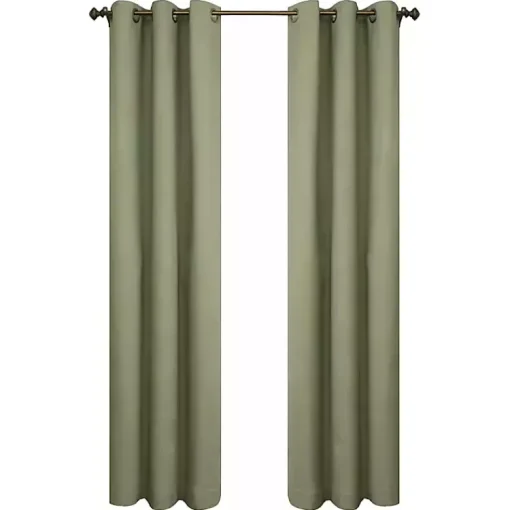 Kirklands Home Curtains & Drapes|Sage Room Darkening Curtain Panel Set, 54 in. Green