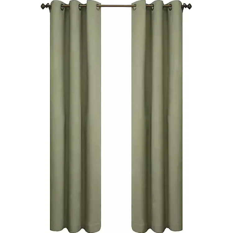 Kirklands Home Curtains & Drapes|Sage Room Darkening Curtain Panel Set, 54 in. Green