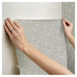 Kirklands Home Wall Murals & Wallpaper|Sage Textured Poplin Peel & Stick Wallpaper Green