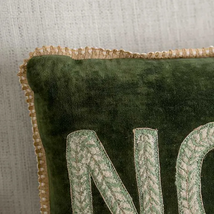 Best Sage Velvet Noel Pillow Pillows