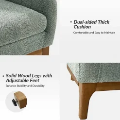 Kirklands Home Accent Chairs|Sage Wool Upholstered Joan Barrel Accent Chair Green