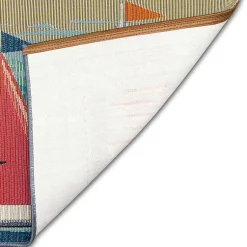 Kirklands Home Outdoor Rugs|Sailboat Dogs Indoor/Outdoor Runner, 1x4 Blue