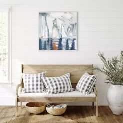 Kirklands Home Canvas Art|Sailboats in the Mist Framed Canvas Art Print