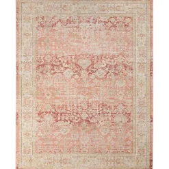 Kirklands Home Area Rugs|Salmon Vintage Border Area Rug