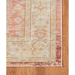 Kirklands Home Area Rugs|Salmon Vintage Border Area Rug