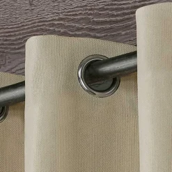 Kirklands Home Outdoor Curtains|Sand Biscayne Outdoor Curtain Panel Set, 84 in. Tan