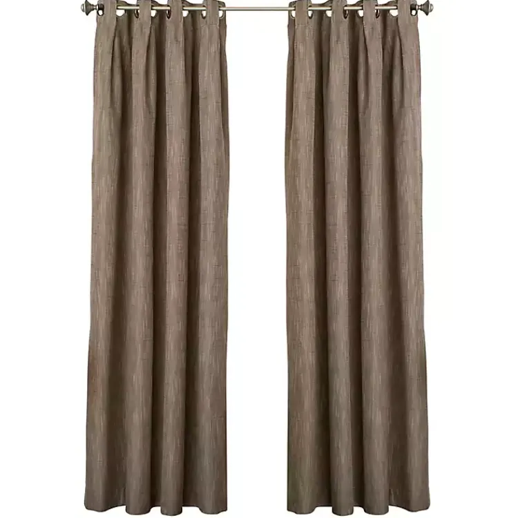 Kirklands Home Curtains & Drapes|Sand Box Pleated Single Curtain Panel, 84 in. Brown