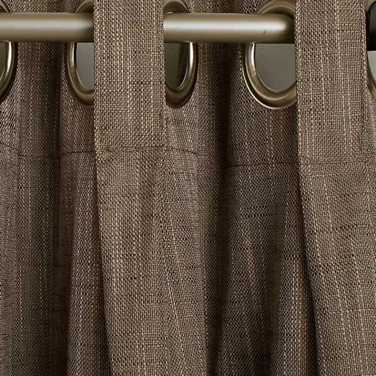 Kirklands Home Curtains & Drapes|Sand Box Pleated Single Curtain Panel, 84 in. Brown