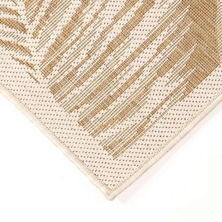 Kirklands Home Outdoor Rugs|Sand Cabo Palm Indoor/Outdoor Rug, 4x7