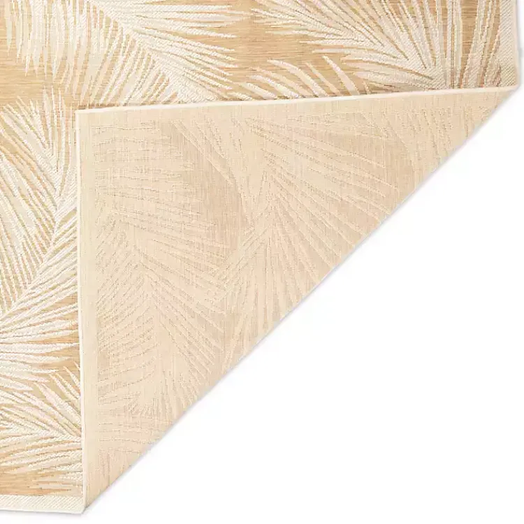 Kirklands Home Outdoor Rugs|Sand Cabo Palm Indoor/Outdoor Rug, 4x7