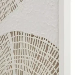 Kirklands Home Wall Plaques|Sand Dollar Rice Paper Shadowbox Wall Plaque White