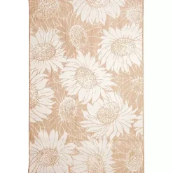 Kirklands Home Outdoor Rugs|Sand Floral Blooms Outdoor Area Rug, 4x7