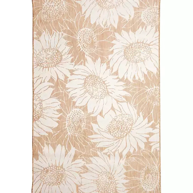 Kirklands Home Outdoor Rugs|Sand Floral Blooms Outdoor Area Rug, 4x7