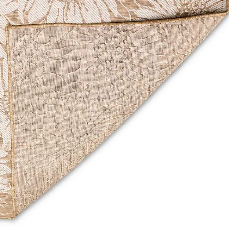 Kirklands Home Outdoor Rugs|Sand Floral Blooms Outdoor Area Rug, 4x7