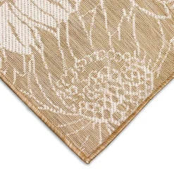 Kirklands Home Outdoor Rugs|Sand Floral Blooms Outdoor Area Rug, 7x9