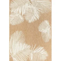 Kirklands Home Area Rugs|Sand Forest Leaf Indoor/Outdoor Area Rug, 4x7