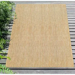 Kirklands Home Outdoor Rugs|Sand Intertwine Santal Indoor/Outdoor Rug, 6x9 Tan