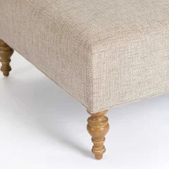 Kirklands Home Coffee Tables|Sand Upholstered Chanson Coffee Table Ottoman Tan