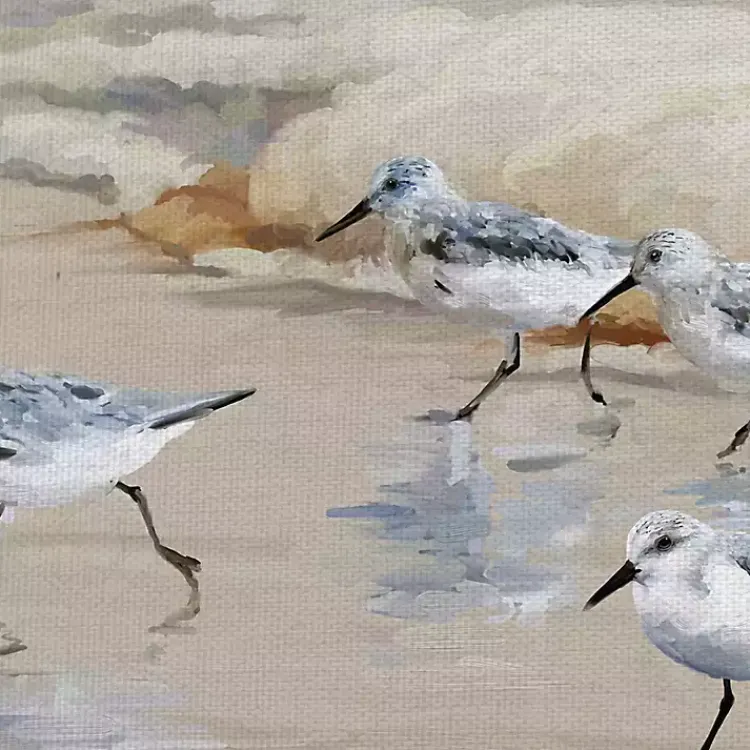 Kirklands Home Canvas Art|Sandpiper Beach I and II Art Prints, Set of 2 Tan