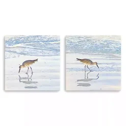 Kirklands Home Canvas Art|Sandpiper Dreams Canvas Art Prints, Set of 2 Blue
