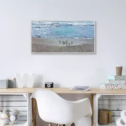 Kirklands Home Framed Art|Sandpiper Morning Framed Canvas Art Print