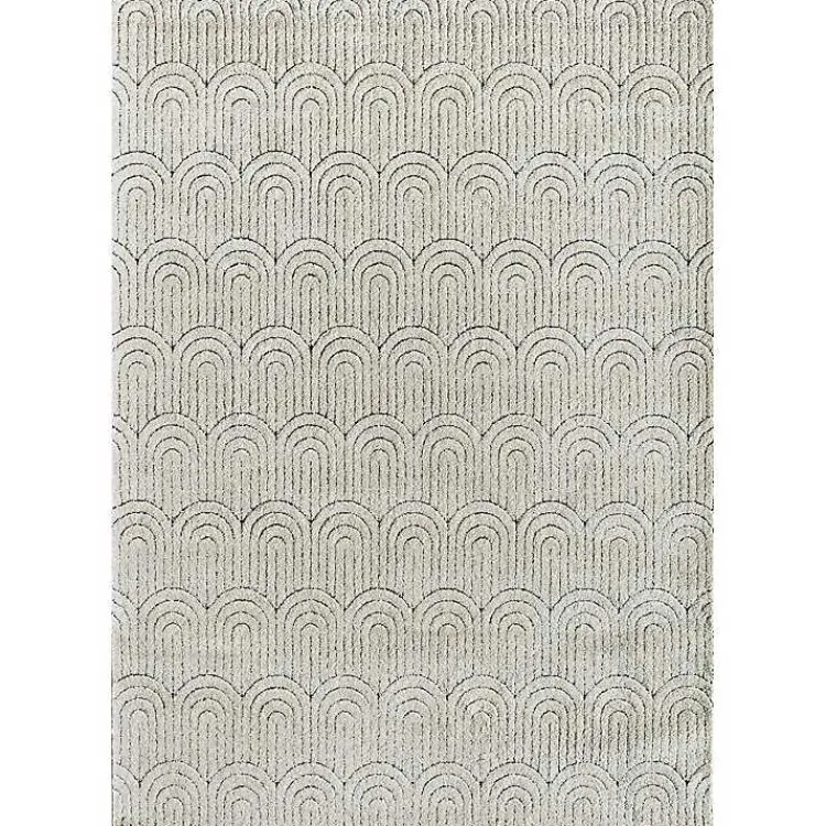 Kirklands Home Area Rugs|Sandstone Chanai Indoor Area Rug, 5x7 Ivory