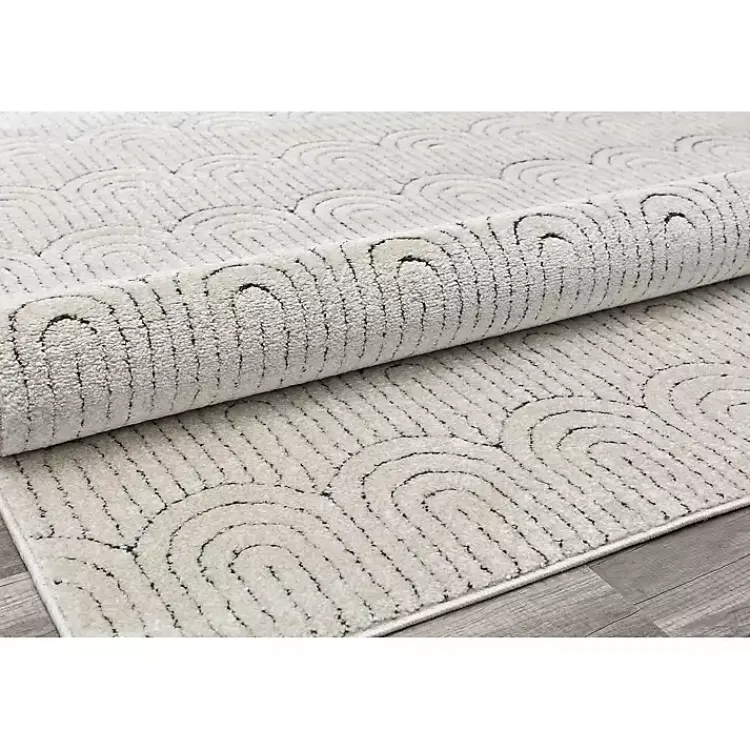Kirklands Home Area Rugs|Sandstone Chanai Indoor Area Rug, 5x7 Ivory