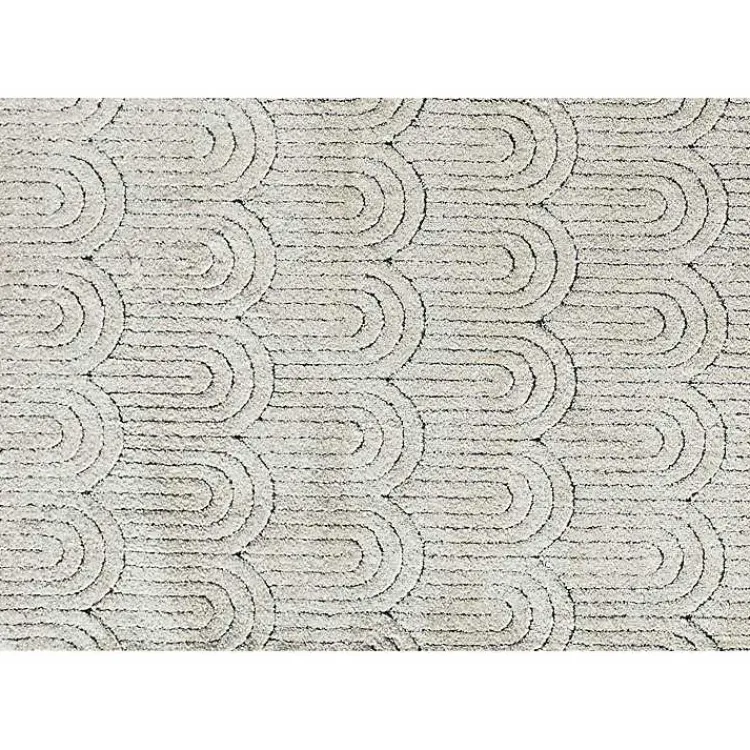 Kirklands Home Area Rugs|Sandstone Chanai Indoor Area Rug, 5x7 Ivory