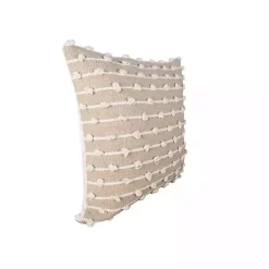 Discount Sandy Beige Hand Knotted Decorative Throw Pillow Pillows