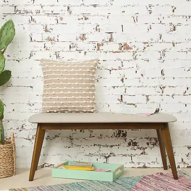 Discount Sandy Beige Hand Knotted Decorative Throw Pillow Pillows