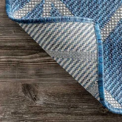 Kirklands Home Outdoor Rugs|Sanford Blue Geometric Shapes Outdoor Rug, 8x10