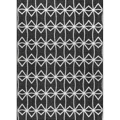 Kirklands Home Outdoor Rugs|Sanford Gray Geometric Shapes Outdoor Rug, 5x8